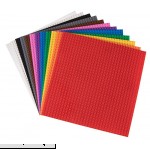 Strictly Briks Classic Baseplates 10 x 10 Building Brick Baseplates 100% Compatible with All Major Brands | Building Bricks for Towers Shelve| 12 Stackable Bases in Rainbow Colors 01 12 Color a B01N8OKMZQ
